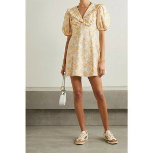 RIXO Dress Kayla Yellow Floral Mini Dress Size 6
